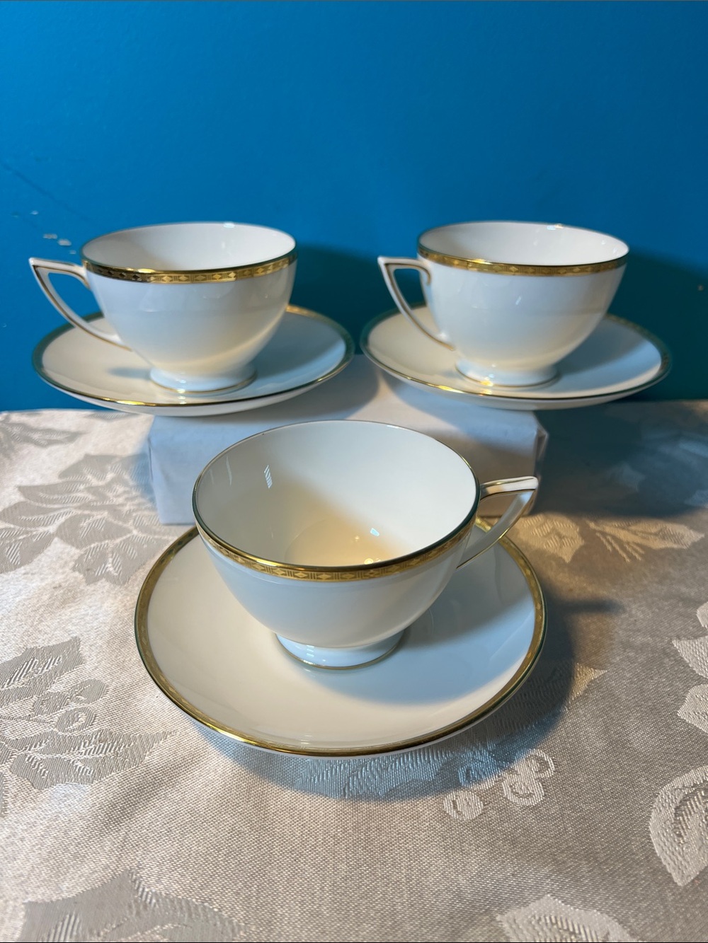 Minton Golden Harvest Set of 3 Cups and Saucers